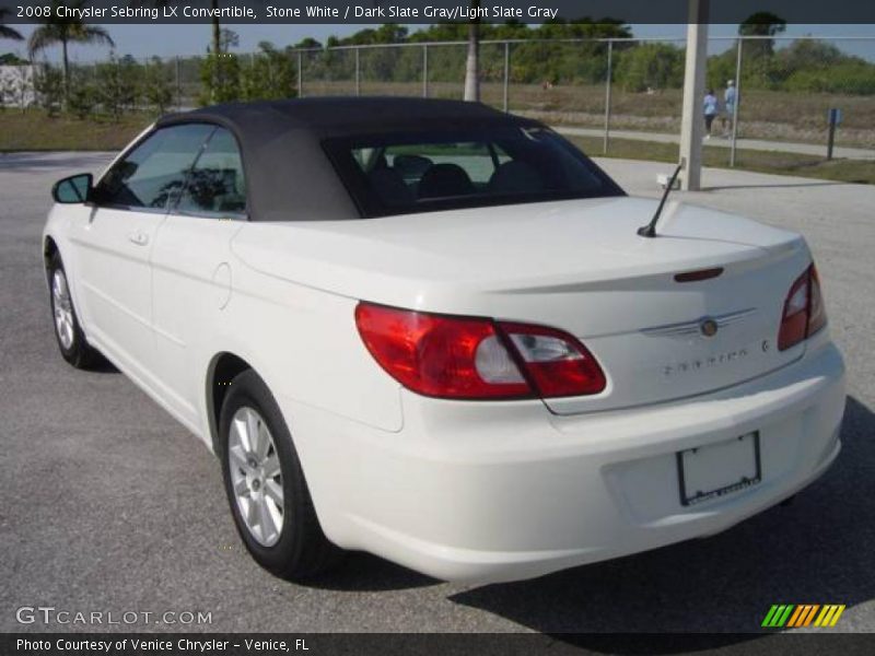 Stone White / Dark Slate Gray/Light Slate Gray 2008 Chrysler Sebring LX Convertible