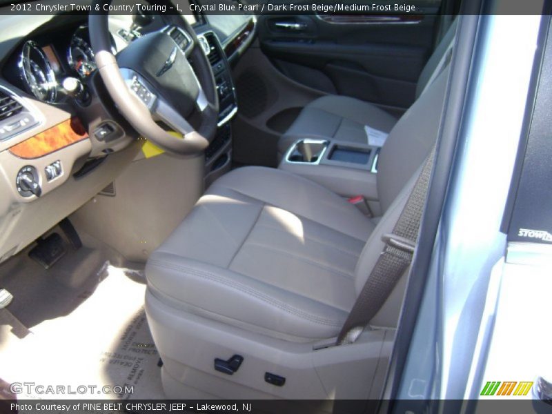 Crystal Blue Pearl / Dark Frost Beige/Medium Frost Beige 2012 Chrysler Town & Country Touring - L