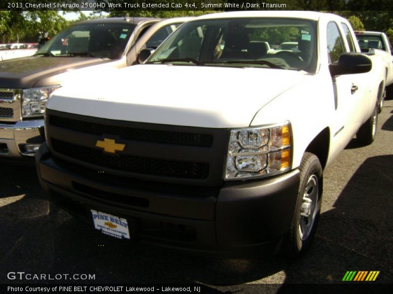 Summit White / Dark Titanium 2013 Chevrolet Silverado 2500HD Work Truck Extended Cab 4x4