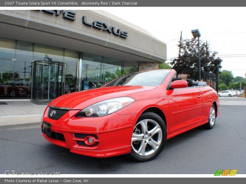 Absolutely Red / Dark Charcoal 2007 Toyota Solara Sport V6 Convertible