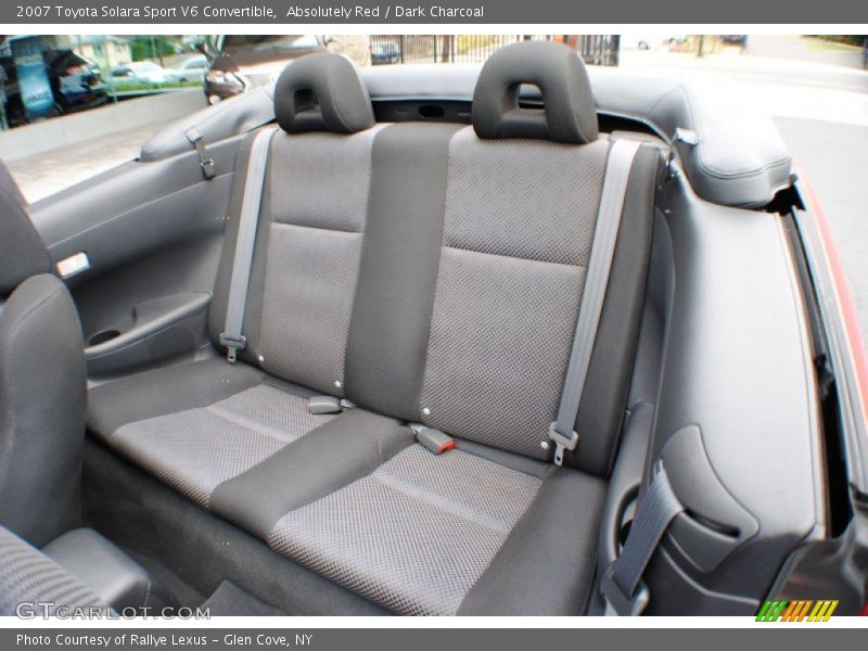 Rear Seat of 2007 Solara Sport V6 Convertible