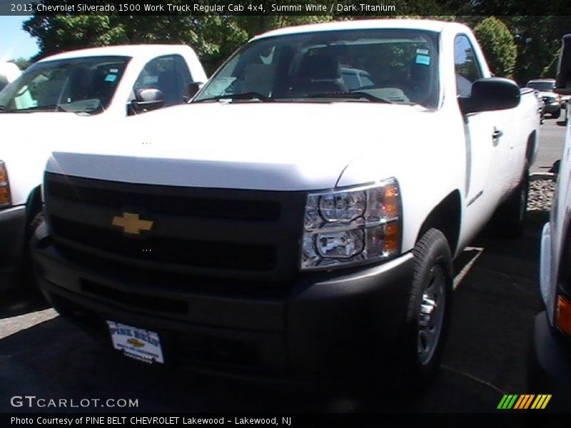 Summit White / Dark Titanium 2013 Chevrolet Silverado 1500 Work Truck Regular Cab 4x4