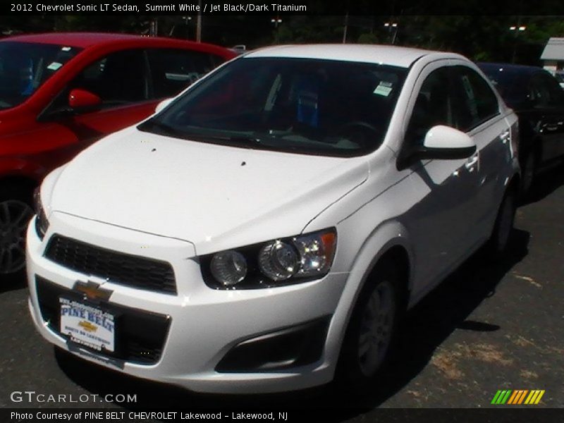 Summit White / Jet Black/Dark Titanium 2012 Chevrolet Sonic LT Sedan