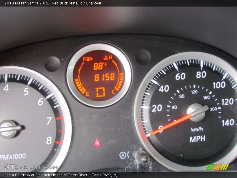 Red Brick Metallic / Charcoal 2010 Nissan Sentra 2.0 S