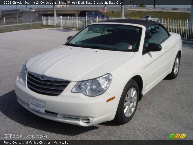 Stone White / Dark Slate Gray/Light Slate Gray 2008 Chrysler Sebring LX Convertible