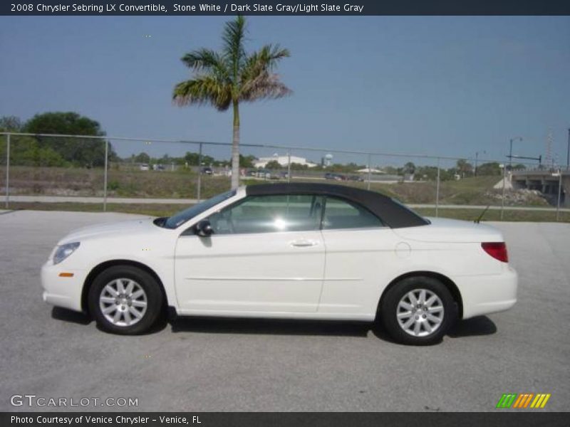 Stone White / Dark Slate Gray/Light Slate Gray 2008 Chrysler Sebring LX Convertible