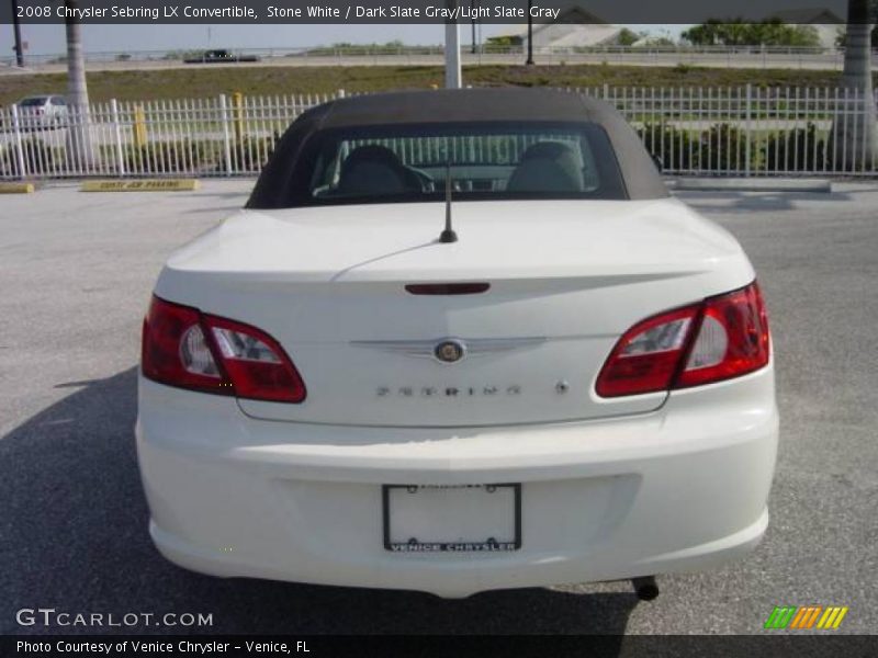 Stone White / Dark Slate Gray/Light Slate Gray 2008 Chrysler Sebring LX Convertible