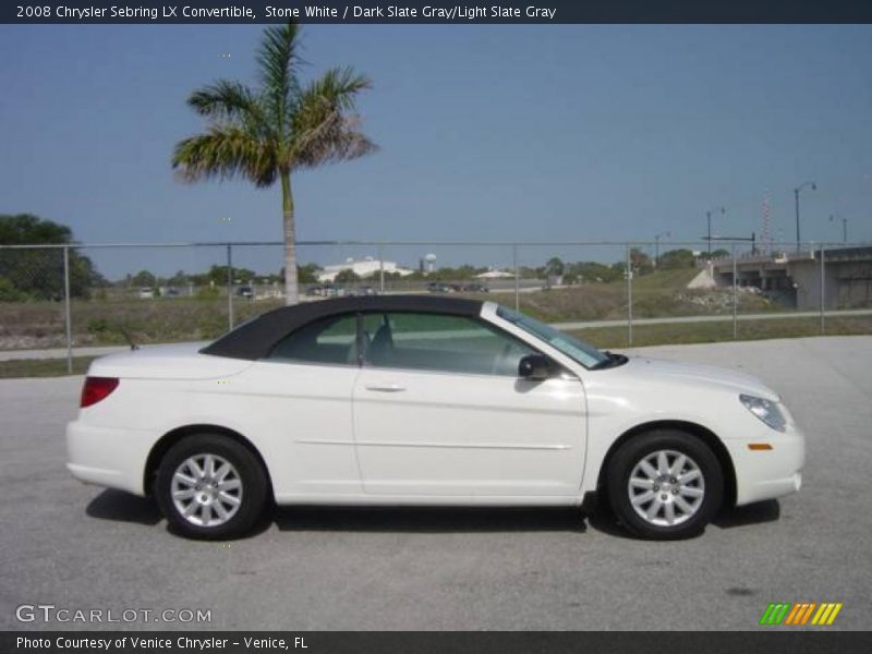 Stone White / Dark Slate Gray/Light Slate Gray 2008 Chrysler Sebring LX Convertible