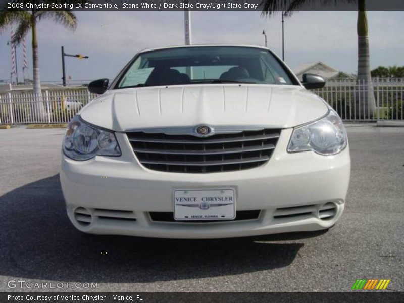 Stone White / Dark Slate Gray/Light Slate Gray 2008 Chrysler Sebring LX Convertible