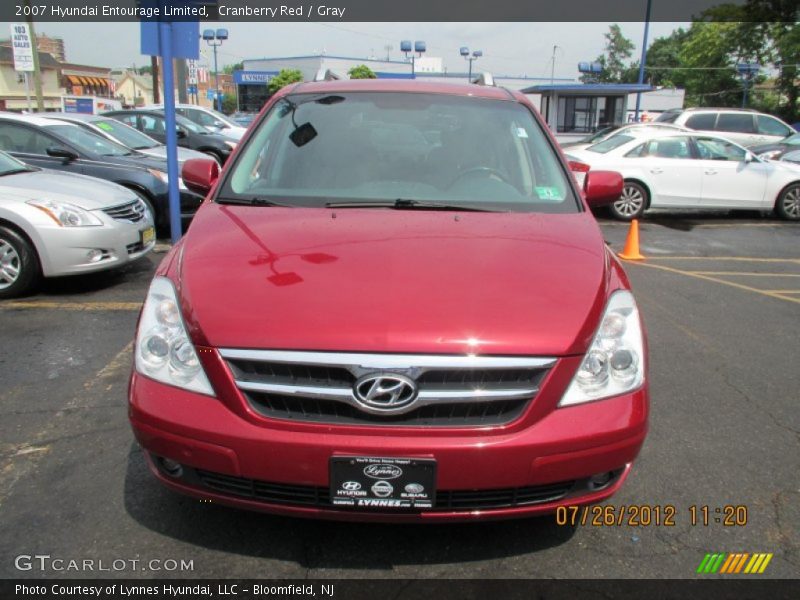 Cranberry Red / Gray 2007 Hyundai Entourage Limited