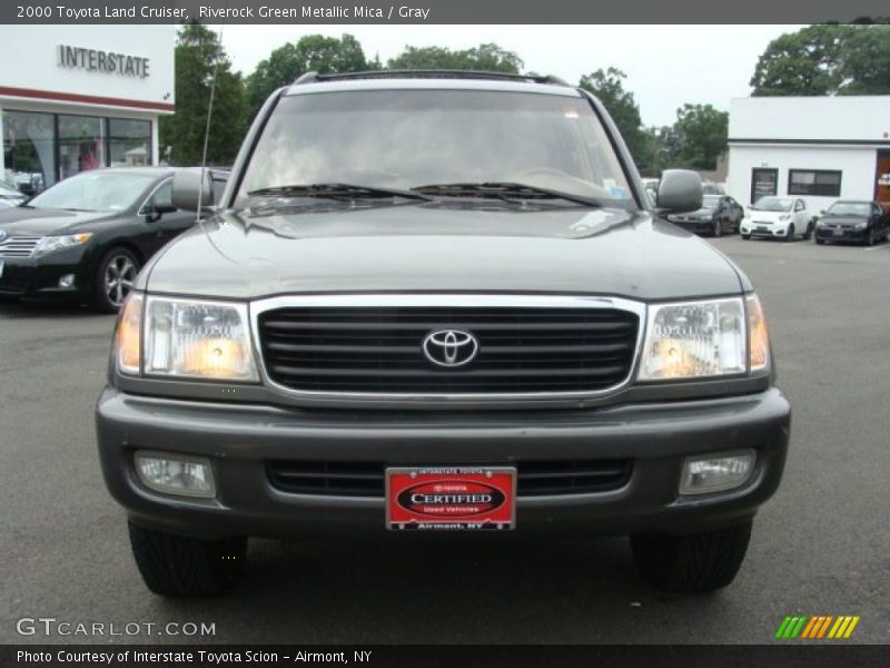 Riverock Green Metallic Mica / Gray 2000 Toyota Land Cruiser