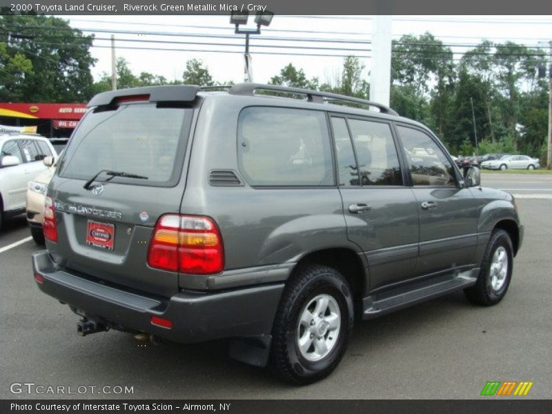 Riverock Green Metallic Mica / Gray 2000 Toyota Land Cruiser