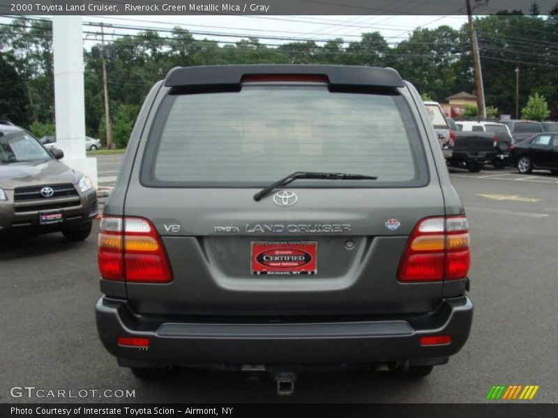 Riverock Green Metallic Mica / Gray 2000 Toyota Land Cruiser