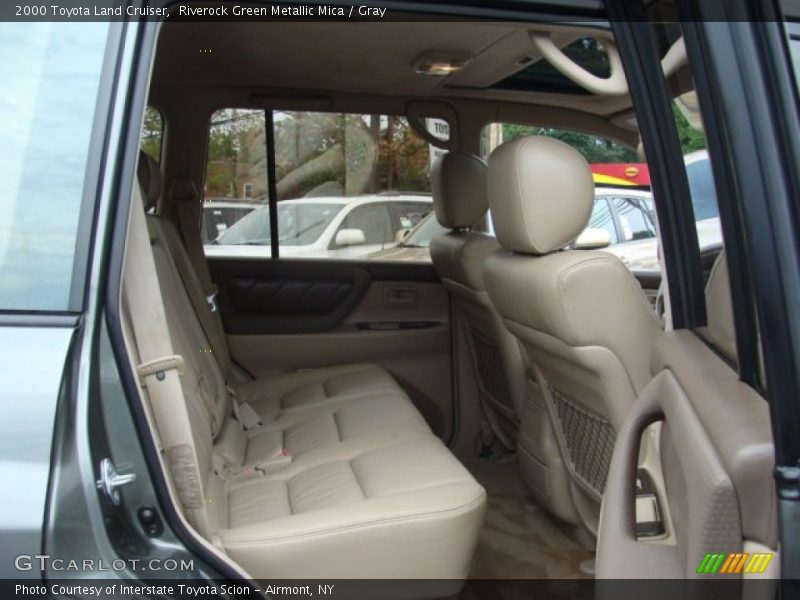 Riverock Green Metallic Mica / Gray 2000 Toyota Land Cruiser