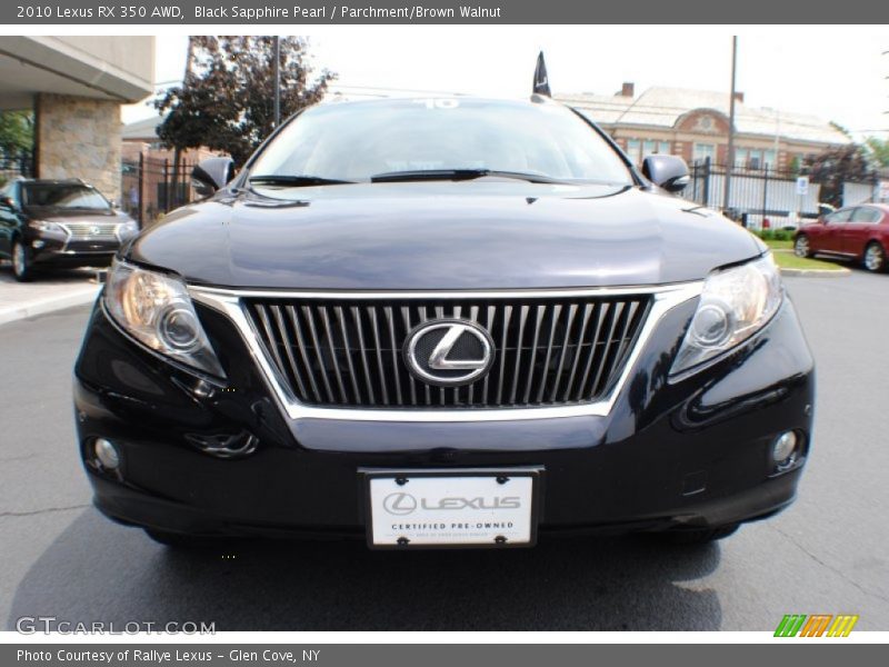 Black Sapphire Pearl / Parchment/Brown Walnut 2010 Lexus RX 350 AWD