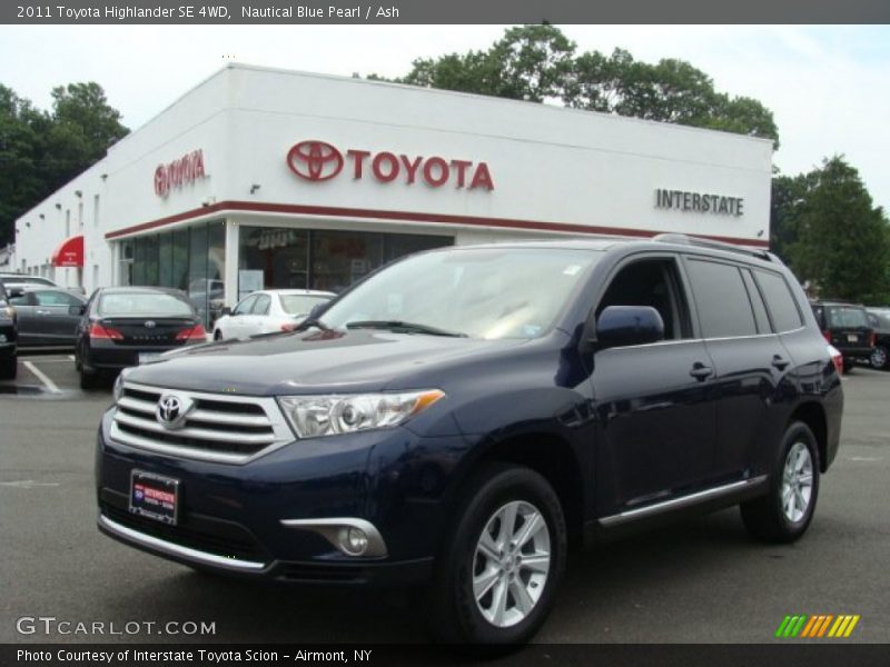 Nautical Blue Pearl / Ash 2011 Toyota Highlander SE 4WD