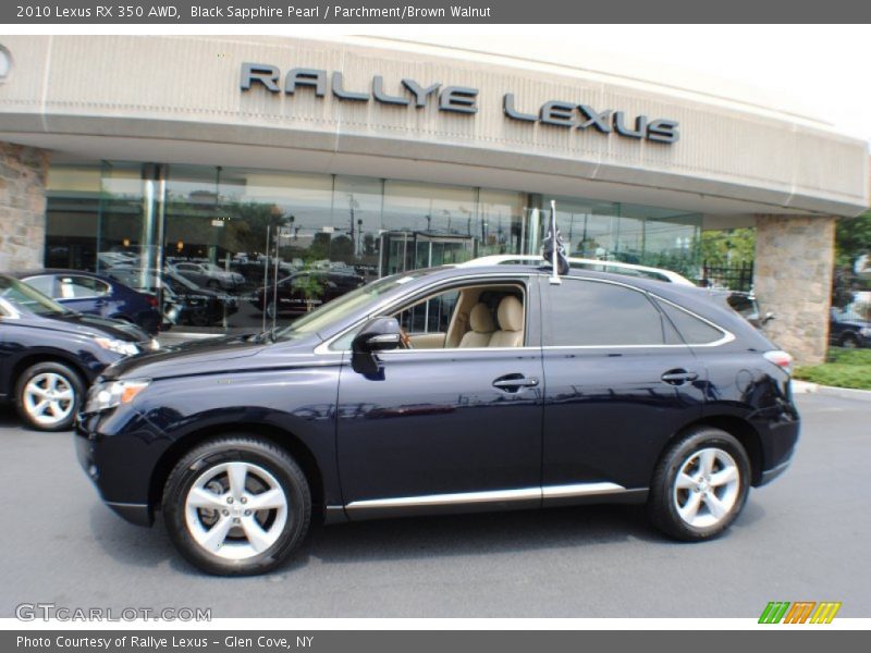 Black Sapphire Pearl / Parchment/Brown Walnut 2010 Lexus RX 350 AWD