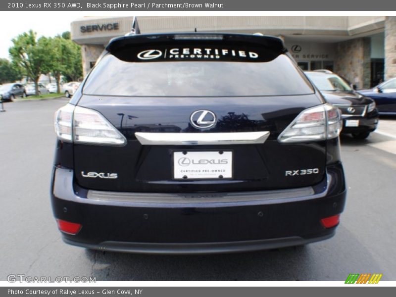 Black Sapphire Pearl / Parchment/Brown Walnut 2010 Lexus RX 350 AWD