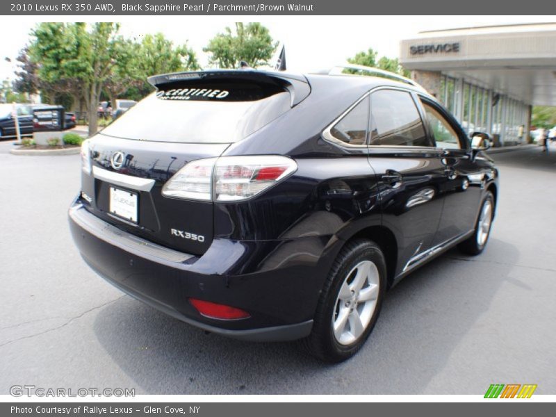 Black Sapphire Pearl / Parchment/Brown Walnut 2010 Lexus RX 350 AWD
