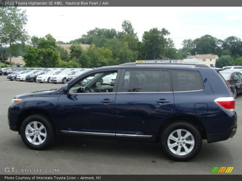 Nautical Blue Pearl / Ash 2011 Toyota Highlander SE 4WD
