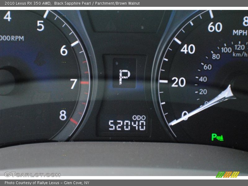 Black Sapphire Pearl / Parchment/Brown Walnut 2010 Lexus RX 350 AWD