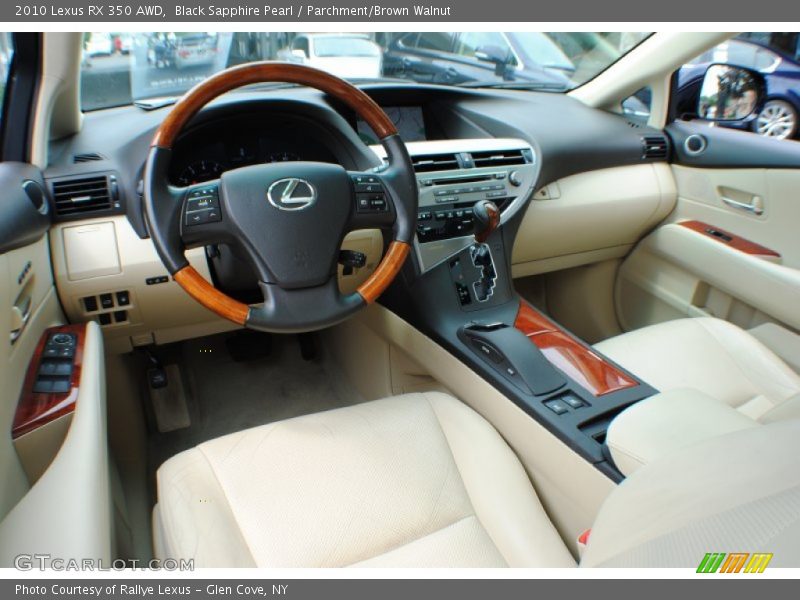 Black Sapphire Pearl / Parchment/Brown Walnut 2010 Lexus RX 350 AWD