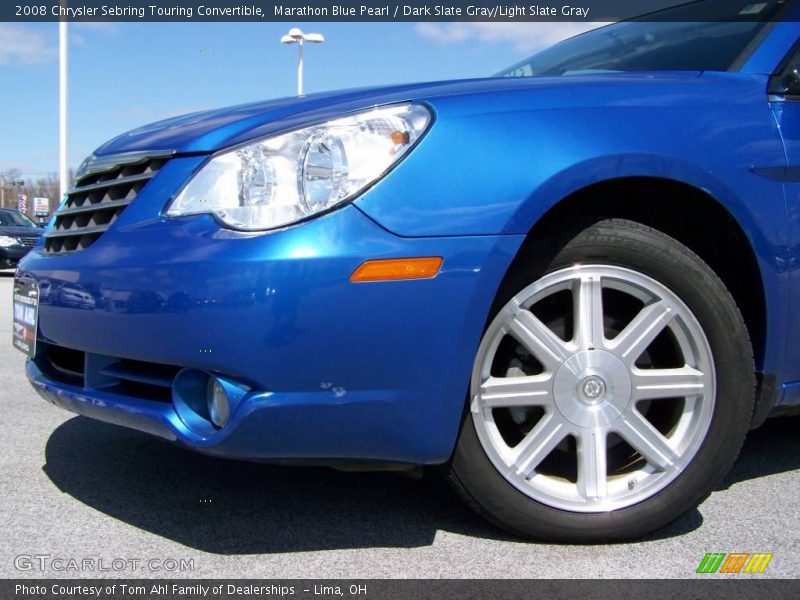 Marathon Blue Pearl / Dark Slate Gray/Light Slate Gray 2008 Chrysler Sebring Touring Convertible