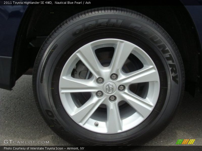 Nautical Blue Pearl / Ash 2011 Toyota Highlander SE 4WD