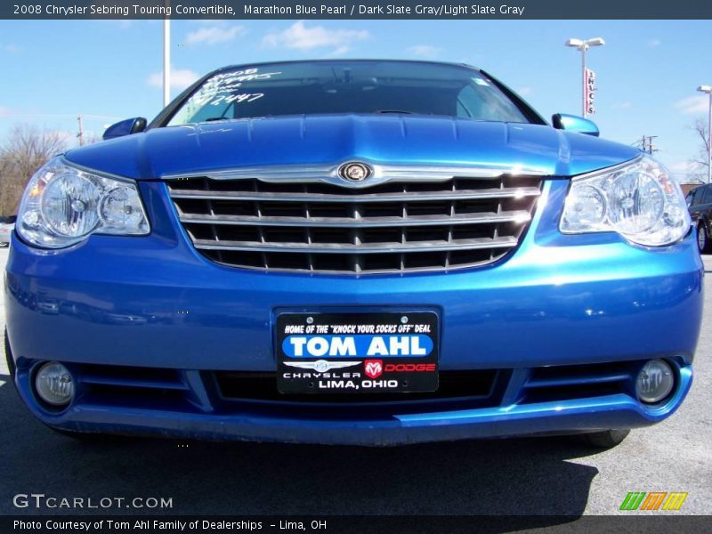 Marathon Blue Pearl / Dark Slate Gray/Light Slate Gray 2008 Chrysler Sebring Touring Convertible