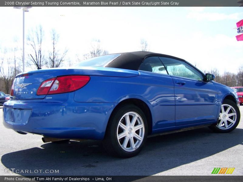 Marathon Blue Pearl / Dark Slate Gray/Light Slate Gray 2008 Chrysler Sebring Touring Convertible
