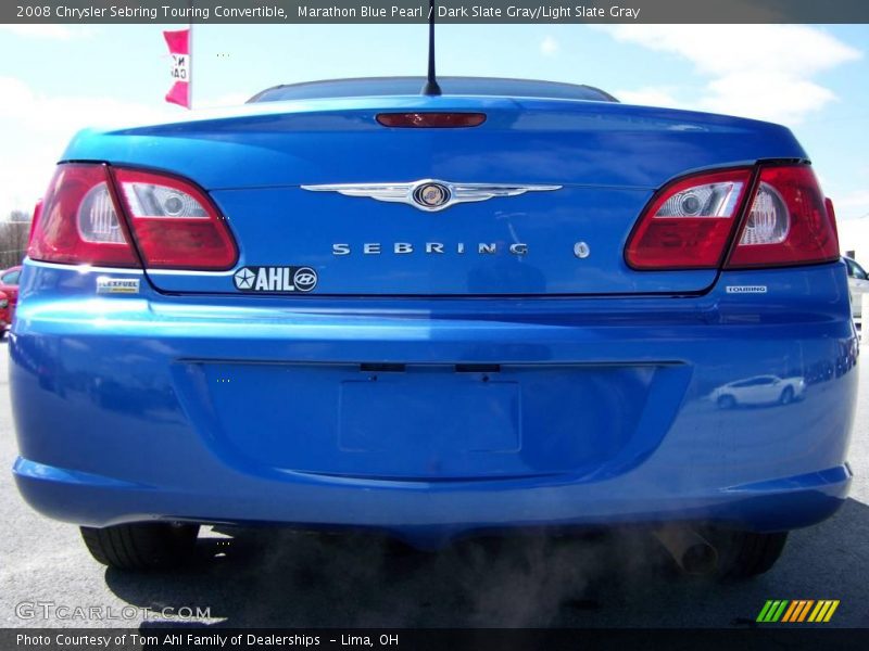Marathon Blue Pearl / Dark Slate Gray/Light Slate Gray 2008 Chrysler Sebring Touring Convertible