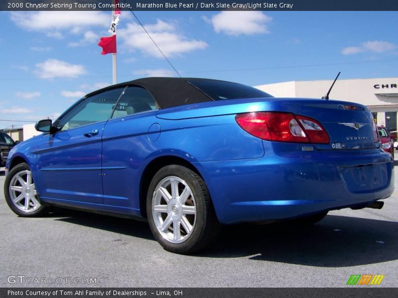 Marathon Blue Pearl / Dark Slate Gray/Light Slate Gray 2008 Chrysler Sebring Touring Convertible