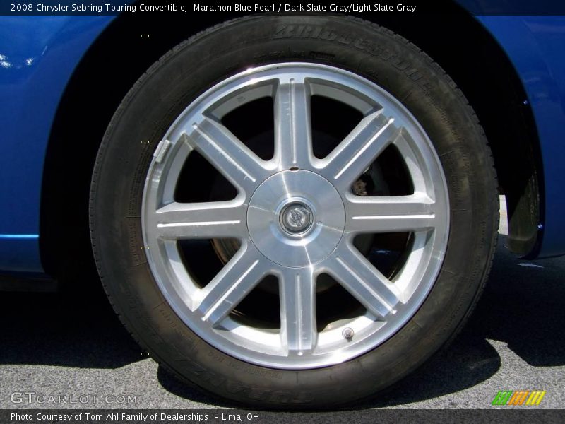 Marathon Blue Pearl / Dark Slate Gray/Light Slate Gray 2008 Chrysler Sebring Touring Convertible