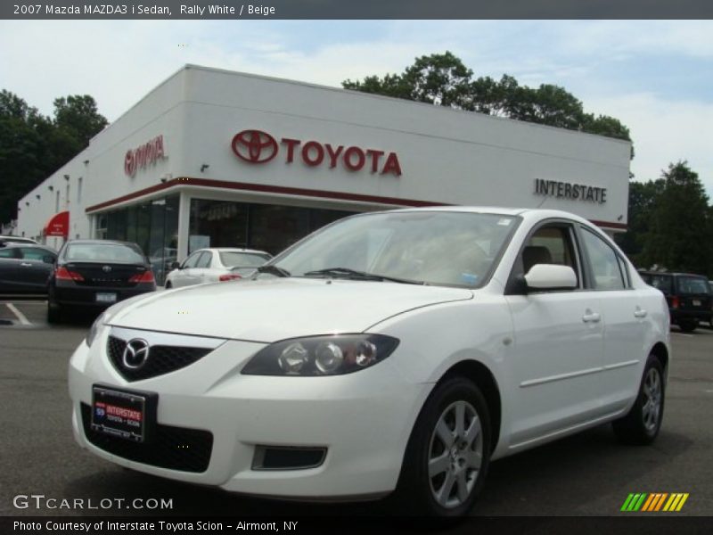 Rally White / Beige 2007 Mazda MAZDA3 i Sedan