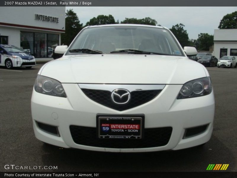 Rally White / Beige 2007 Mazda MAZDA3 i Sedan