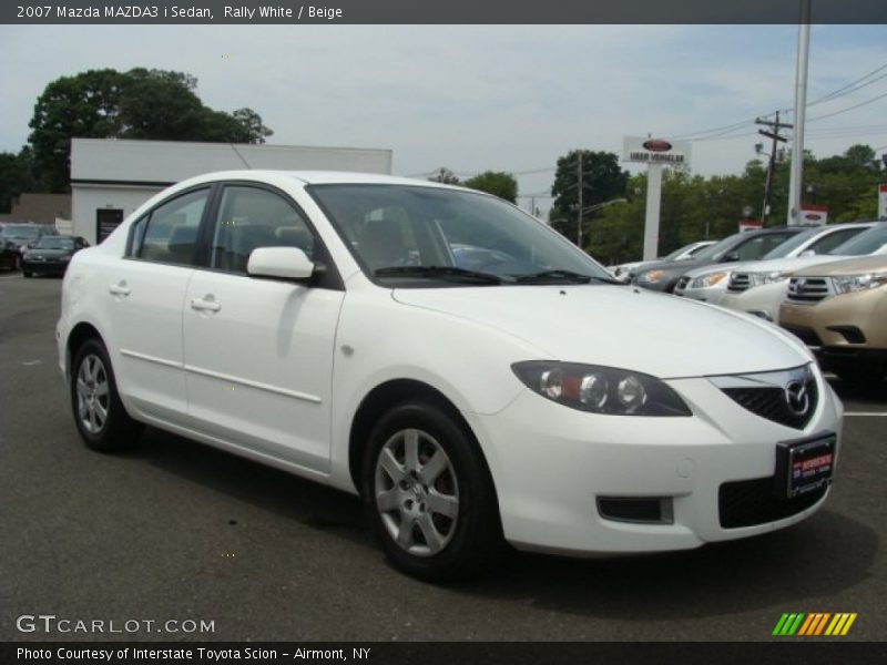Rally White / Beige 2007 Mazda MAZDA3 i Sedan