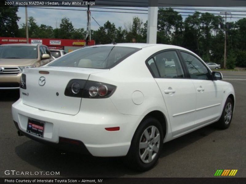 Rally White / Beige 2007 Mazda MAZDA3 i Sedan
