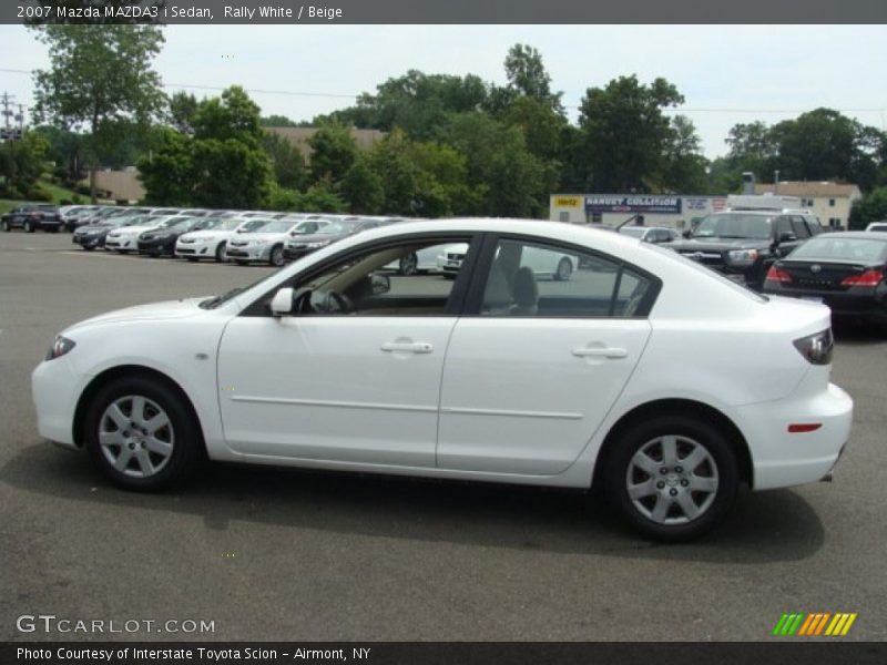 Rally White / Beige 2007 Mazda MAZDA3 i Sedan