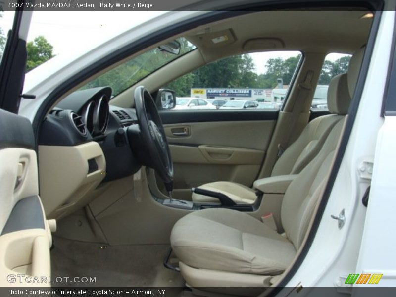 Rally White / Beige 2007 Mazda MAZDA3 i Sedan