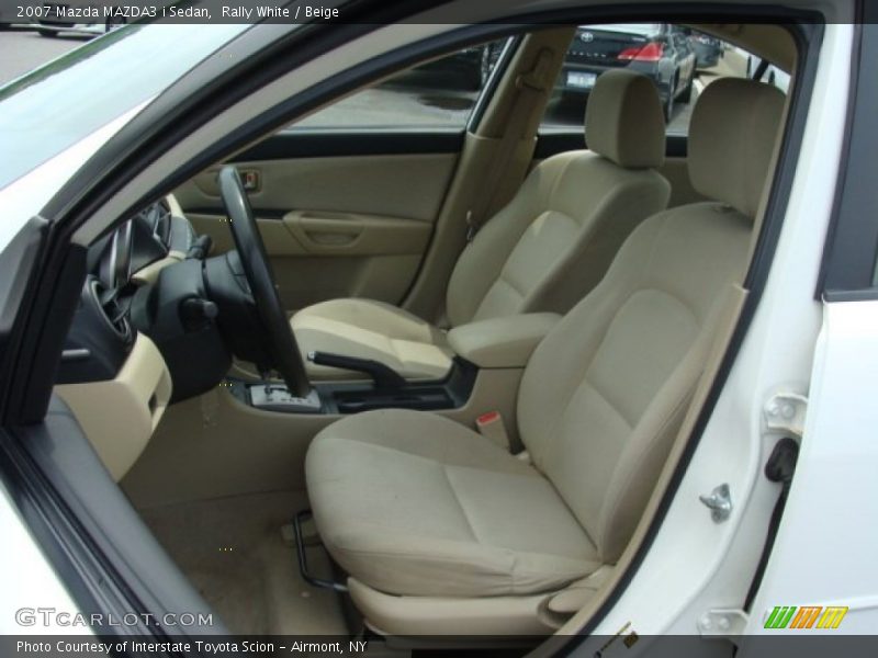 Rally White / Beige 2007 Mazda MAZDA3 i Sedan