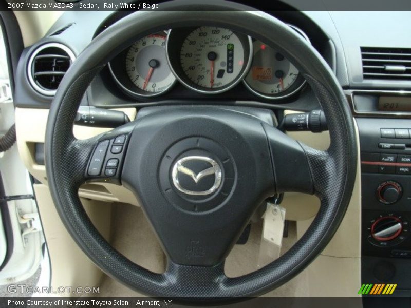 Rally White / Beige 2007 Mazda MAZDA3 i Sedan