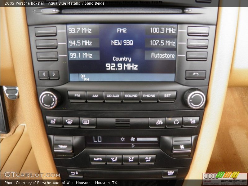 Aqua Blue Metallic / Sand Beige 2009 Porsche Boxster