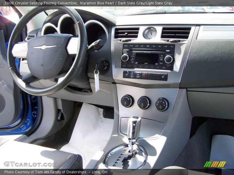 Marathon Blue Pearl / Dark Slate Gray/Light Slate Gray 2008 Chrysler Sebring Touring Convertible