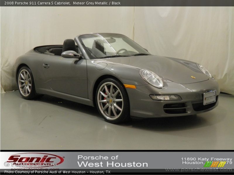 Meteor Grey Metallic / Black 2008 Porsche 911 Carrera S Cabriolet