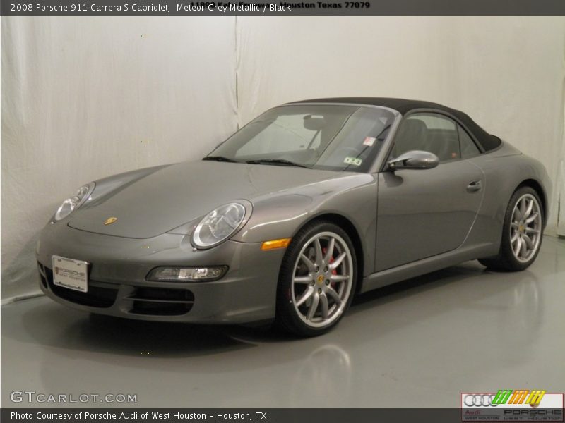 Meteor Grey Metallic / Black 2008 Porsche 911 Carrera S Cabriolet