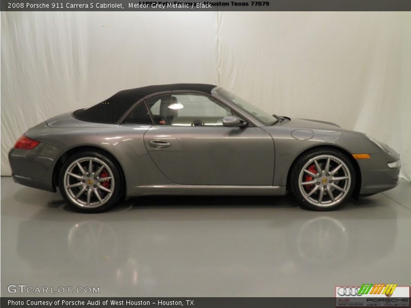 Meteor Grey Metallic / Black 2008 Porsche 911 Carrera S Cabriolet