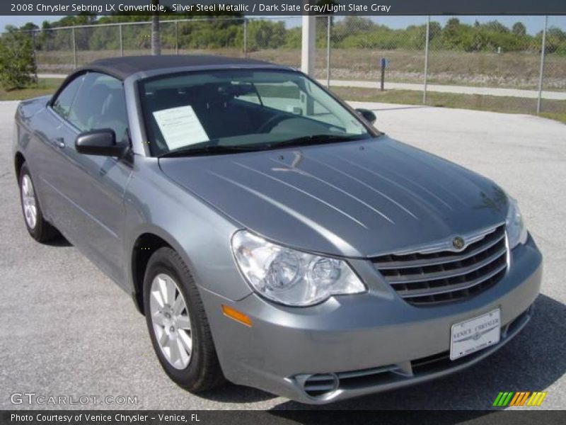 Silver Steel Metallic / Dark Slate Gray/Light Slate Gray 2008 Chrysler Sebring LX Convertible