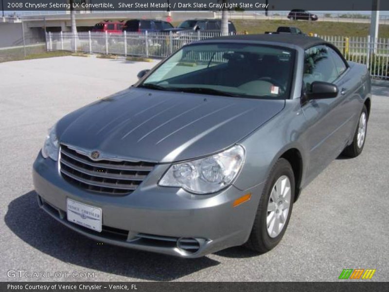 Silver Steel Metallic / Dark Slate Gray/Light Slate Gray 2008 Chrysler Sebring LX Convertible
