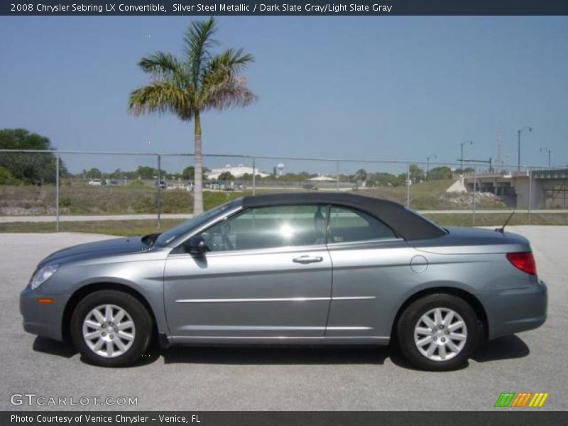 Silver Steel Metallic / Dark Slate Gray/Light Slate Gray 2008 Chrysler Sebring LX Convertible