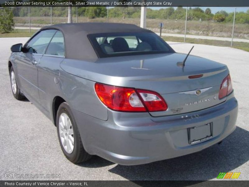 Silver Steel Metallic / Dark Slate Gray/Light Slate Gray 2008 Chrysler Sebring LX Convertible
